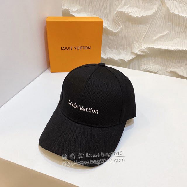 LV男女同款帽子 路易威登新款印花棒球帽鴨舌帽  mm1223